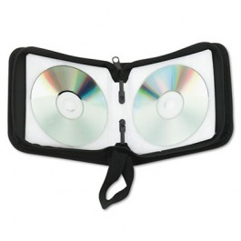 CD/DVD Wallet, Holds 24 Disks, Black