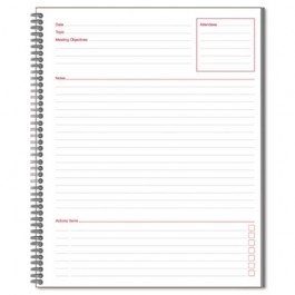 Meeting Notebook, 11 x 8 1/2, 80 Ruled Sheets