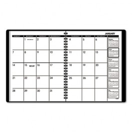 Monthly Planner, Black, 6 7/8" x 8 3/4", 2013-2014