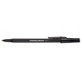 Ballpoint Stick Pen, Black Ink, Medium, 60 per Pack