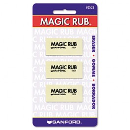 MAGIC RUB Art Eraser, Vinyl, 3/Pack
