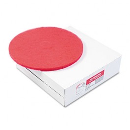 Standard 12" Diameter Buffing Floor Pads, Red