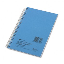 Subject Wirebound Notebook, College Rule, 5 x 7-3/4, WE, 80 Sheets/Pad