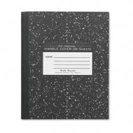 Marble Cover Composition Book, Wide Rule, 8-1/2 x 7, 36 Pages