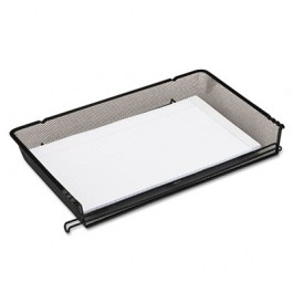 Nestable Mesh Stacking Side Load Legal Tray, Wire, Black