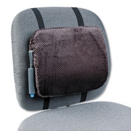 Adjustable Backrest w/Pushbutton Pump, 12-7/8w x 2-3/4d x 10-3/4h, Gray