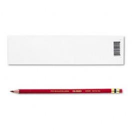 Col-Erase Pencil w/Eraser, Carmine Red Lead/Barrel, Dozen