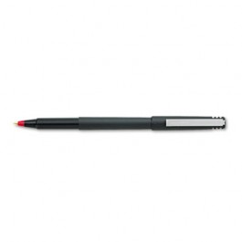 Roller Ball Stick Dye-Based Pen, Red Ink, Fine