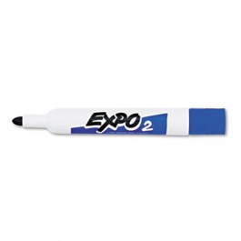 Low Odor Dry Erase Marker, Bullet Tip, Blue