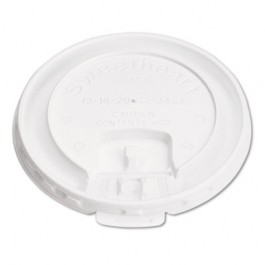 Liftback & Lock Tab Cup Lids for Foam Cups, Fits SLOX12J/16NJ/20NJ, White