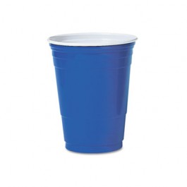 Plastic Party Cold Cups, 16 oz, Blue