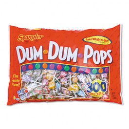 Dum-Dum-Pops, Assorted Flavors, Individually Wrapped, 300/Pack