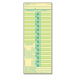 Time Card for Lathem, Bi-Weekly, Two-Sided, 3-1/2 x 9, 500/Box