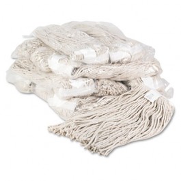 Premium Cut-End Wet Mop Heads, Cotton, 20-oz, White