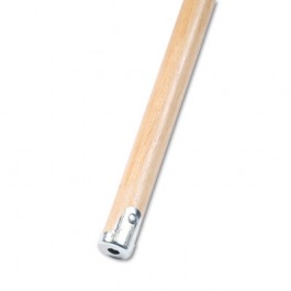 Lie-Flat Screw-In Mop Handle, Lacquered Wood, 1 1/8 dia. x 60L, Natural