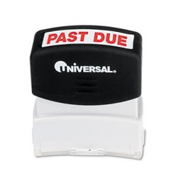 Message Stamp, PAST DUE, Pre-Inked/Re-Inkable, Red