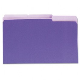 Recycled Interior File Folders, 1/3 Cut Top Tab, Legal, Violet