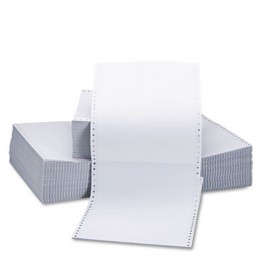 Two-Part Carbonless Paper, 15lb, 9-1/2 x 11, Perforated, White, 1650 Sheets