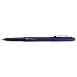 Porous Point Stick Pen, Blue Ink, Medium, Dozen
