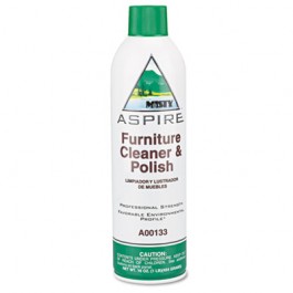 Aspire Furniture Cleaner & Polish, Lemon Scent, 16 oz. Aerosol Can