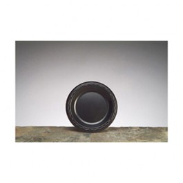 Elite Laminated Foam Dinnerware, Plate, 6" Diameter, Black