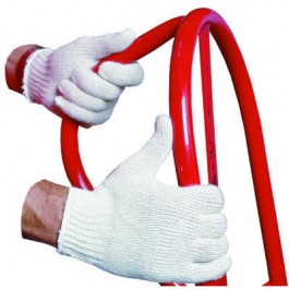 String Knit Work Gloves, Regular Weight, Natural, Large, Dozen