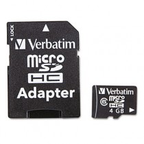 microSDHC Card w/Adapter, 4GB