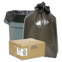 2-Ply Low-Density Can Liners, 7-10gal, .6 mil, 24 x 23, Black, 500/Carton
