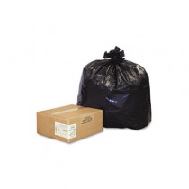 Recycled Can Liners, 56 gal., 2.0 mil, 43 x 47, Black