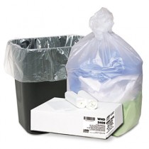 High Density Can Liners, 7-10gal, .315mil, 24 x 24, Natural