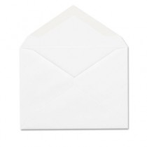 Invitation Envelope, Gummed, Contemporary, #5 1/2, White, 100/Box