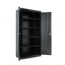 Assembled 72" High Storage Cabinet, w/ Adjustable Shelves, 36w x 18d, Black