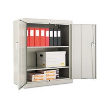 Assembled 42" High Storage Cabinet, w/ Adjustable Shelves, 36w x 18d, Light Gray
