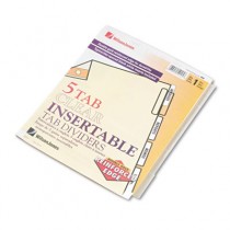 Gold Pro Insertable Tab Index, Clear 5-Tab, Letter, Buff Sheets