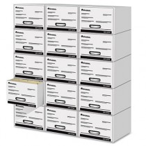 Heavy-Duty Storage Box Drawer, Letter, 14 x 25 1/2 x 11 1/2, White, 6/Carton