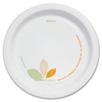 Bare Paper Dinnerware, 6" Plate, Green/Tan