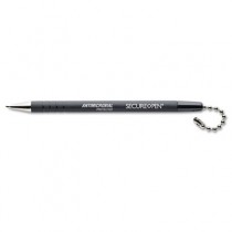 Secure-A-Pen Replacement Ballpoint Counter Pen, Black Ink, Medium