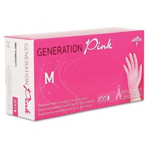 Generation Pink Vinyl Gloves, Pink, Medium