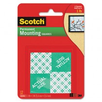 Precut Foam Mounting 1 Squares, Double-Sided, Permanent 16 Squares/Pack