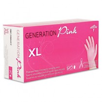 Generation Pink Vinyl Gloves, Pink, X-Large