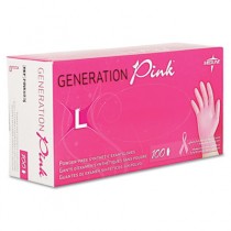 Generation Pink Vinyl Gloves, Pink, Large