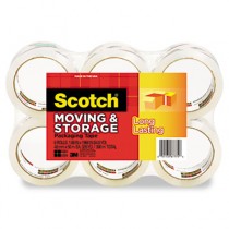 Moving & Storage Tape, 1.88" x 54.6 yards, 3" Core, Clear, 6 Rolls/Pack