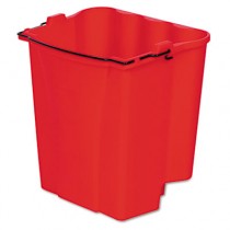 Dirty Water Bucket for Wavebrake Bucket/Wringer, 18-Quart, Red