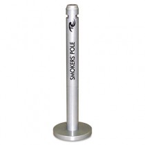 Smoker?s Pole, Round, Steel, Silver