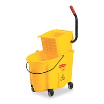 Wavebrake 26-Quart Side Press Mop Bucket & Wringer Combo, Yellow