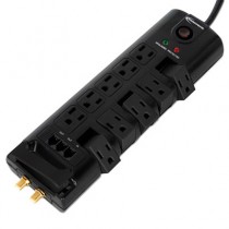 Surge Protector, 10 Outlets, 6ft Cord, Tel/DSL/Coax, 2880 Joules