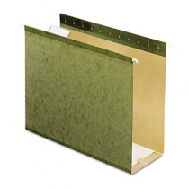 Reinforced 4" Extra Capacity Hanging Folders, Letter, Standard Green, 25/Box