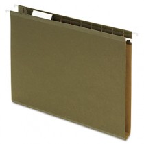 Reinforced 1" Extra Capacity Hanging  Folders, Letter, Standard Green, 25/Box