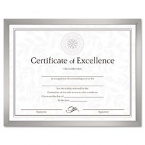 Value U-Channel Document Frame w/Certificates, 8-1/2 x 11, Silver