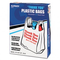 "Thank You" Bags, Printed, Plastic, .5mil, 11 x 22, White, 250/Box